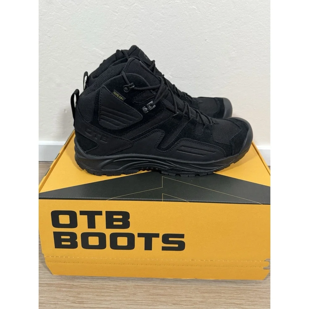 OTB Boots Mens Size 12 Black Waterproof Rugged Tactical‎ Incline Mid WP Boots